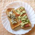 まんまるまうちゃん's cooksnap of when they made オクラとトマト☆おかかマヨトースト.