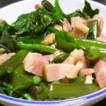 Rick_t's cooksnap of when they made つるむらさきのベーコンナムル.