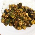 やよちん☆'s cooksnap of when they made レンジで一発　茄子とゴーヤのドライカレー.