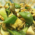 美紅夜's cooksnap of when they made 小松菜としめじの玉子炒め.