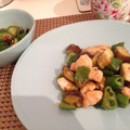 ☆梓川☆'s cooksnap of when they made ささみとナスとピーマンでパパッと炒め♡.