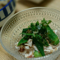 ジュスカ's cooksnap of when they made オクラと鶏ささみの梅風味和え.