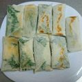 横山允謙's cooksnap of when they made 簡単チーズ青じそカニかまの揚げない春巻き.