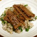 chou*'s cooksnap of when they made ステーキ丼✳クレソンライスでお洒落丼✳.