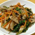 ドルフィンサーモン's cooksnap of when they made 空心菜と豚肉のにんにく炒め.
