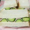 あ～ちゃんさ～ちゃん's cooksnap of when they made くねくね模様♫胡瓜とハムのサンドイッチ.