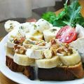 しじみごはん's cooksnap of when they made バナナ×ブルーチーズのメイプルトースト.
