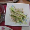 みゆwaco 's cooksnap of when they made もやしときゅうりのピリッと酢の物.