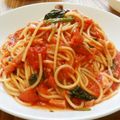 くぅぽん☆'s cooksnap of when they made ほうれん草とトマトのパスタ♥︎.
