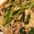 のんびりかおるん's cooksnap of when they made 豚こまと小松菜・舞茸のゴマ照り焼き！.