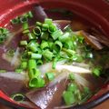 RINAmatin's cooksnap of when they made 茄子とみょうがのお味噌汁.
