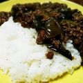 iccya's cooksnap of when they made 茄子とピーマンのドライカレー.