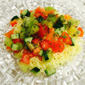 momojueves's cooksnap of when they made トマトときゅうりのイタリアンそうめん.