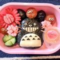 chomi0729's cooksnap of when they made ♡おにぎりトトロキャラ弁♡.