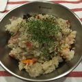 ちびたか's cooksnap of when they made ダッチオーブンで作るえびピラフ.