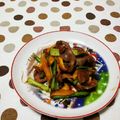 ﾁｲﾁｬﾝﾏﾏ's cooksnap of when they made 砂肝と椎茸と小松菜のにんにく醤油炒め☆.