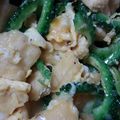 ふぁんたにゃん's cooksnap of when they made ゴーヤと油揚げの塩炒め　ふわふわ卵と共に.