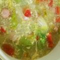 めおな's cooksnap of when they made ウィンナーと卵・トマトのスープ☆朝食にも.