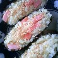 watyami's cooksnap of when they made お魚ソーセージでカレー風味おにぎり＾＾.