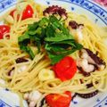 kotori76's cooksnap of when they made 大葉とトマトとタコの冷製パスタ.