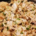 ばたみそーぱん☆'s cooksnap of when they made いかの塩辛ガーリックバター醤油チャーハン.