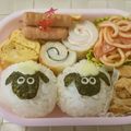 わらいおん's cooksnap of when they made キャラ弁♡ひつじのショーン.