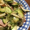 Hii＊'s cooksnap of when they made ズッキーニとベーコンのニンニク炒め.