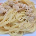 宇治抹茶430's cooksnap of when they made ◆簡単♡ささみのクリームスパゲッティ◆.