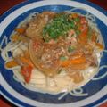 Jock's cooksnap of when they made サバ水煮缶のトマトソースパスタ.