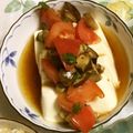 きみのランプ's cooksnap of when they made なすとトマトのっけ冷奴サラダ♪.
