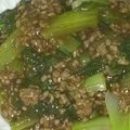 soranoao14's cooksnap of when they made mチンゲンサイのピリ辛挽肉中華炒め.