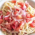 tomitomico's cooksnap of when they made 簡単♪冷製トマトそうめん@カッペリーニ風.