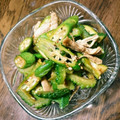 ecouteck's cooksnap of when they made 旬ゴーヤとオクラのネバネバゆかり和え.