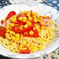una＆uni's cooksnap of when they made 生ハムとトマトの冷たいパスタ.