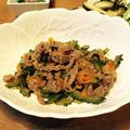 sava1125's cooksnap of when they made 夏にオススメ♪ゴーヤと牛肉の甘辛炒め☆.