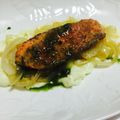 makiyuzu's cooksnap of when they made 鮭のポアレ　ムースリーヌ添え☆.