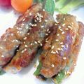 fu♪♪'s cooksnap of when they made 甘辛味噌でアスパラの豚巻き♡.