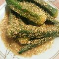 Ohana♪358's cooksnap of when they made 簡単☆オクラの味噌ゴマ和え.