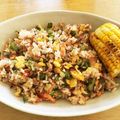 あまさん☻'s cooksnap of when they made 簡単☆ソースと鮭フレークが絶品チャーハン.