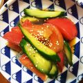 クック5Z56AU☆'s cooksnap of when they made トマトときゅうりの中華風お浸し.
