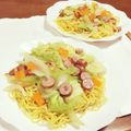 ゆんにー☆'s cooksnap of when they made 白菜と豚肉だけ★あんかけかた焼きそば風.