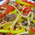 Rick_t's cooksnap of when they made あっさり味の、和風青椒肉絲.