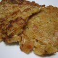 conn's cooksnap of when they made 天ぷら粉で、もやしとベーコンのお焼き.