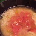 karla_karla's cooksnap of when they made トマトとトロロのお味噌汁♡.