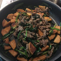 料理samurai's cooksnap of when they made 簡単！牛肉とニラとさつま揚げのポン酢炒め.