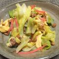 まめ39's cooksnap of when they made 納豆と春キャベツと紅生姜炒め.