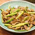 ちべターリー's cooksnap of when they made 牛肉とにんにくの芽炒め.