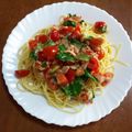 ちびまるこ173cm's cooksnap of when they made バジル薫る～トマトとツナの冷製パスタ.