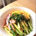 caruga's cooksnap of when they made 暑い日に☆つるつる冷やしところてんサラダ.