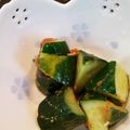 Mizu＊kichi's cooksnap of when they made 南高梅干しとキュウリの和え物ナムル風.